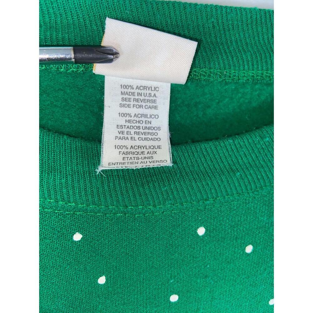Vtg Holiday Time Christmas Sweatshirt Fleece L Ugly Sweater Village Made in USA - Picture 5 of 10